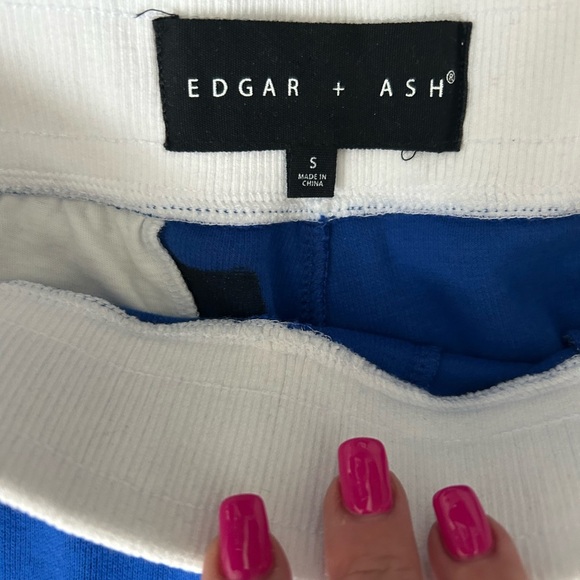 Edgar +  Ash men’s blue jogger with white/black cuffs size small - Picture 2 of 8